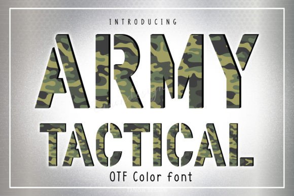 Army Tactical: A Camouflage Typeface for Bold, Modern Designs