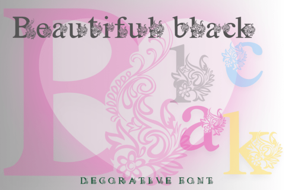 Beautiful Black: Where Ornate Serif Typography Meets Modern Elegance