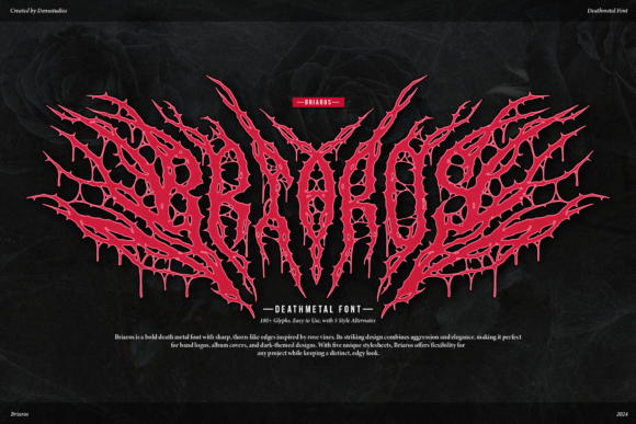 Briaros: The Brutal Death Metal Font for Aggressive Designs