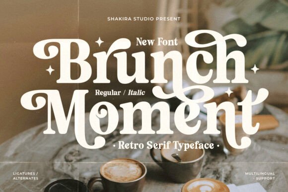 Brunch Moment: A Touch of Retro Sophistication for Your Designs