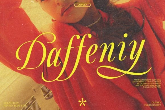 Discover Daffeniy: An Italic Calligraphy Font with Flowing Elegance