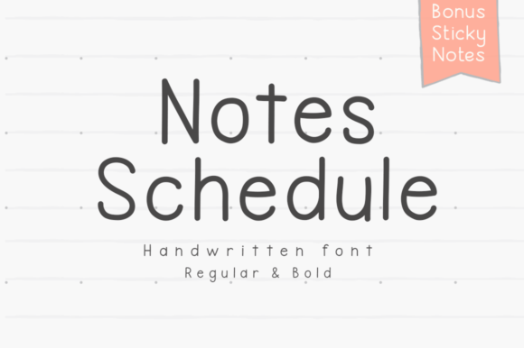 Notes Schedule: A Handwritten Font for Authentic Connection