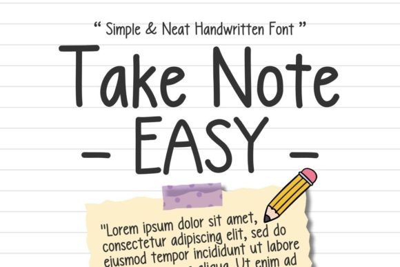 Take Note Easy: A Handwritten Font for Every Creative Project